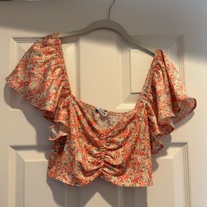 Zara flower printed top